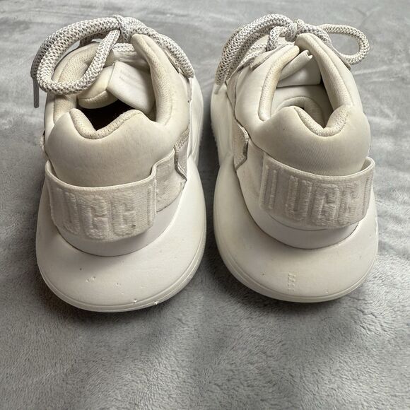 UGG Women’s Size 6.5 CA805 Low Top Sneakers White Leather Mesh Chunky Casual Sho - Picture 6 of 10